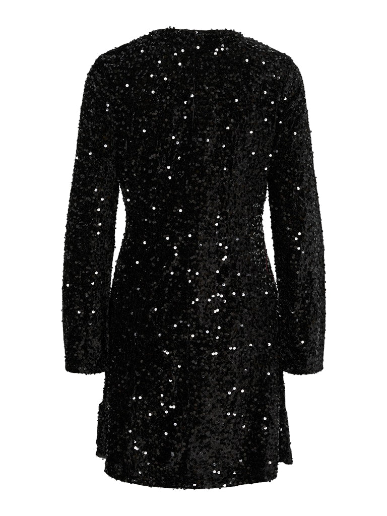 PCKAM LS V-NECK NEW DRESS Paljettimekko