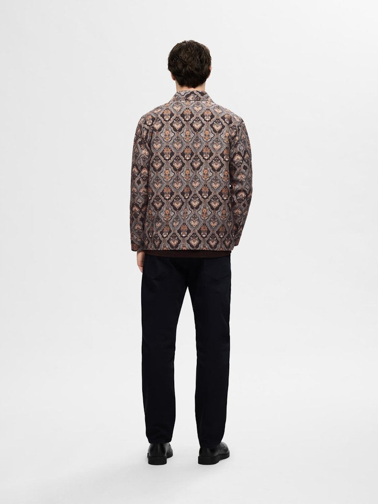 SLH-JACQUARD OVERSHIRT LS Kauluspaita