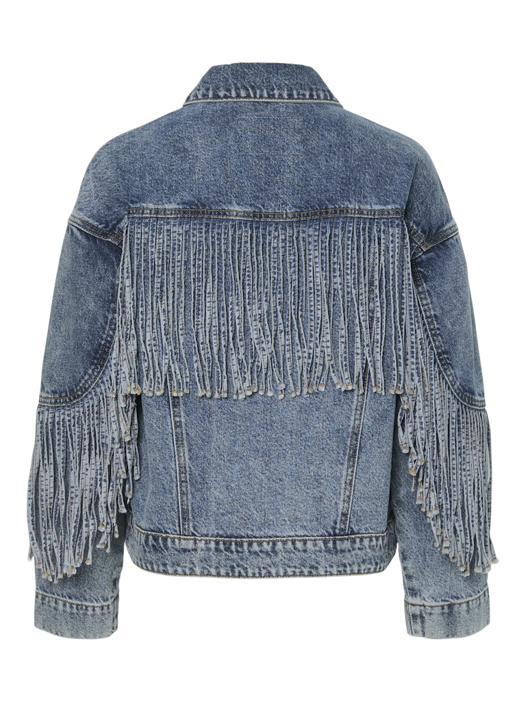 YASAIKO LS DENIM FRINGE JACKET Farkkutakki