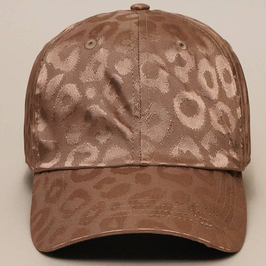 FASHION CITY TONAL LEOPARD PRINTED BASEBALL CAP Lippis