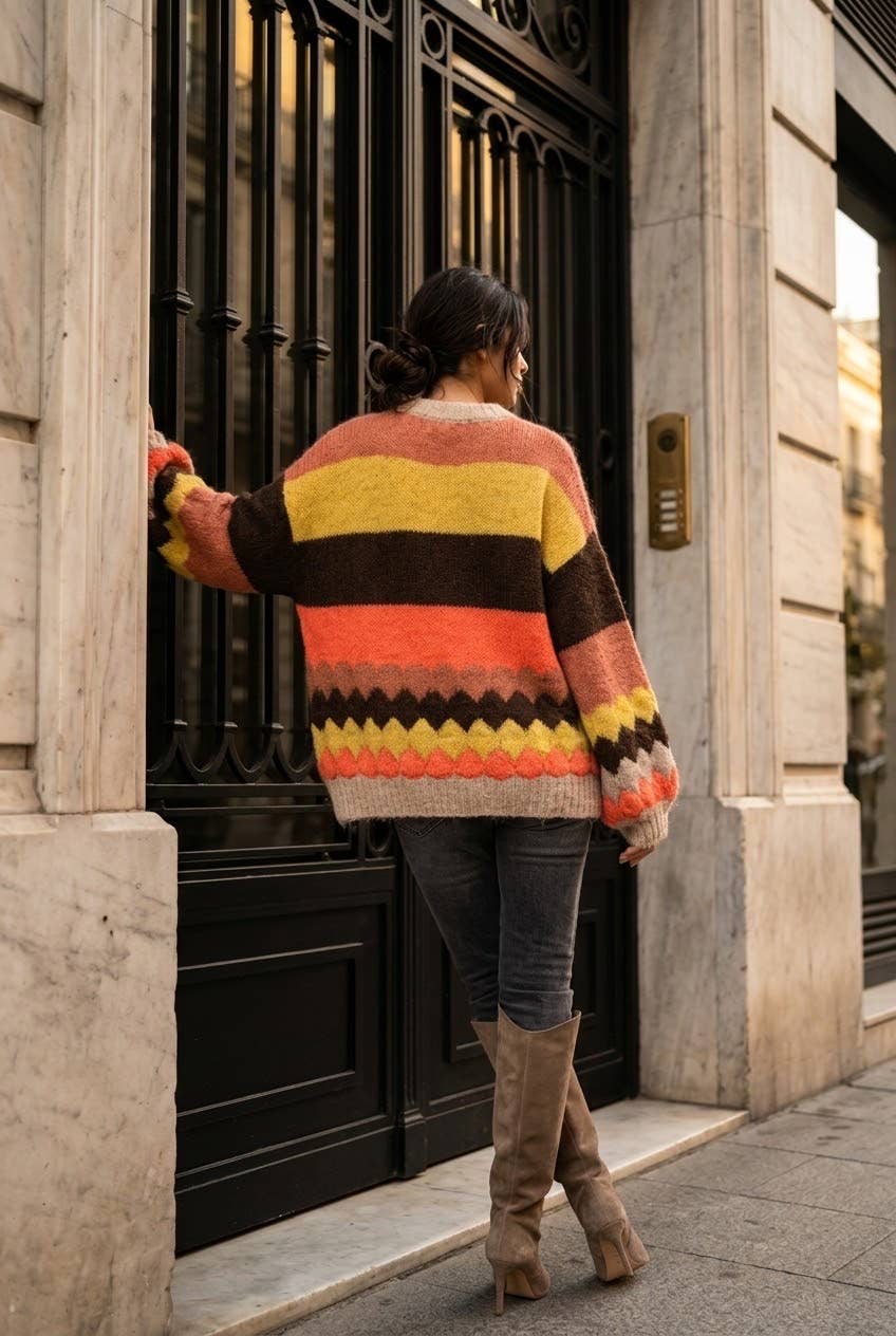 SOKY & SOKA OVERSIZED KNIT SWEATER Neule