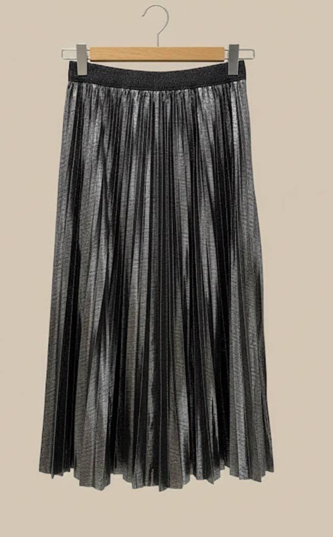 MOOYA SILVER PLEATED SKIRT Hame