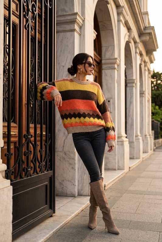 SOKY & SOKA OVERSIZED KNIT SWEATER Neule