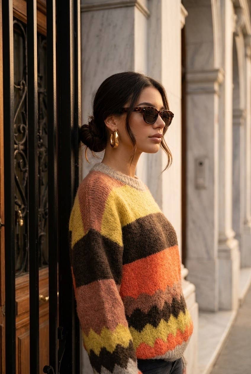 SOKY & SOKA OVERSIZED KNIT SWEATER Neule