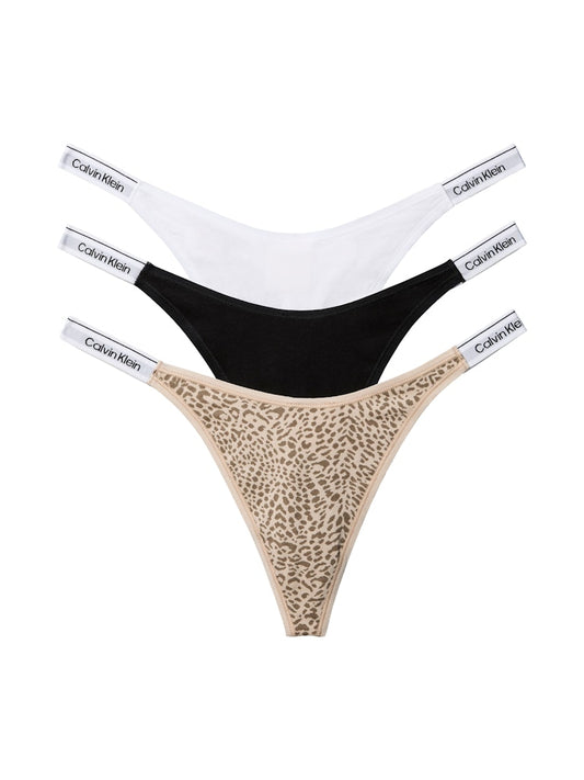 CALVIN KLEIN 3-PACK ICON LOGO DIPPED THONGS Stringit