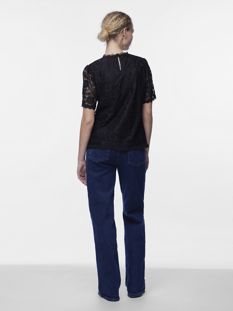 PCOLLINE SS LACE TOP NOOS Pusero