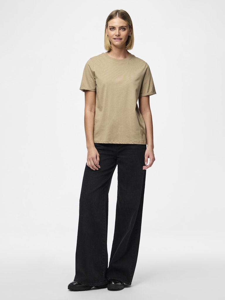 PCRIA SS FOLD UP SOLID TEE NOOS T-paita
