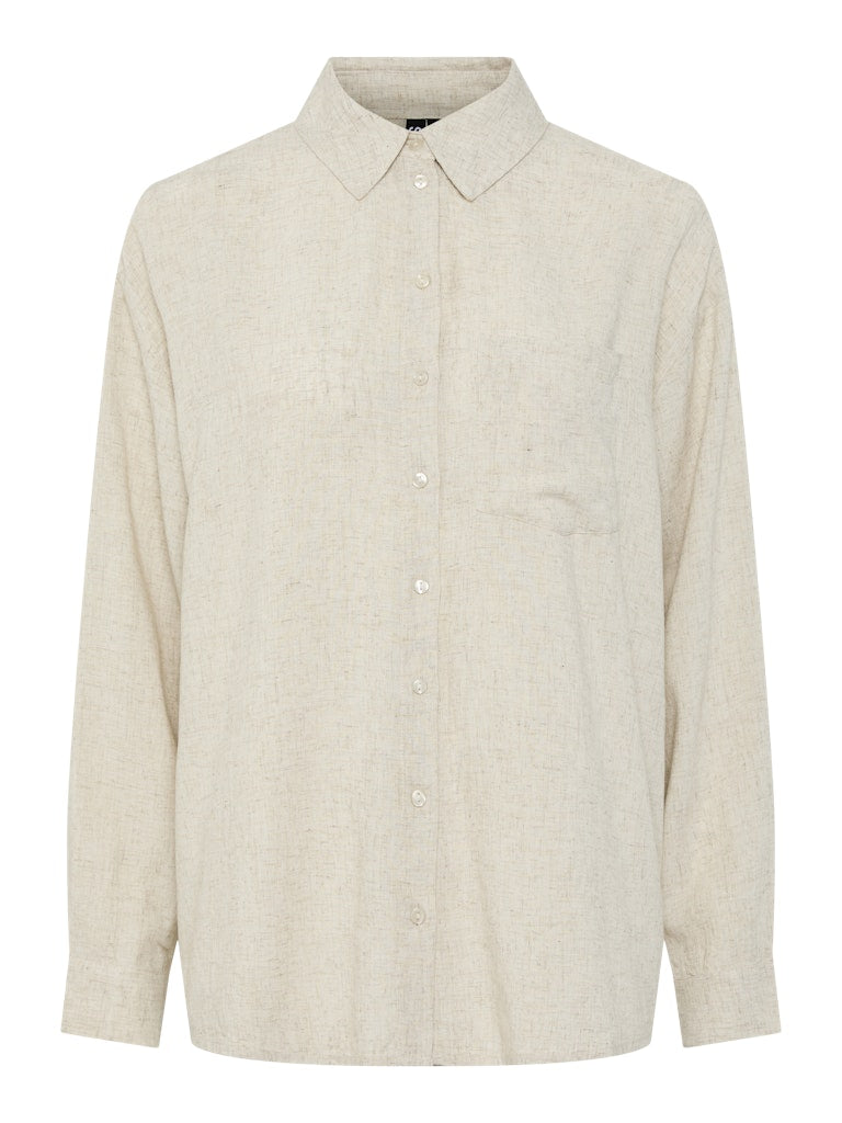 PCPIA LS LOOSE SHIRT WVN NOOS Paitapusero