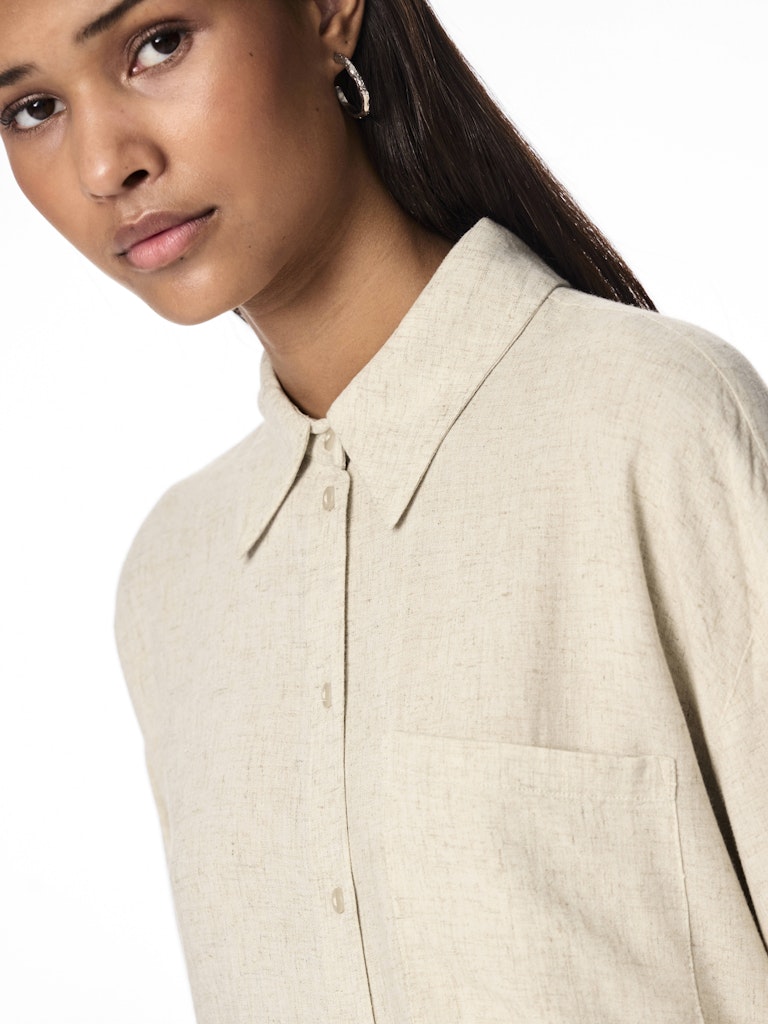 PCPIA LS LOOSE SHIRT WVN NOOS Paitapusero