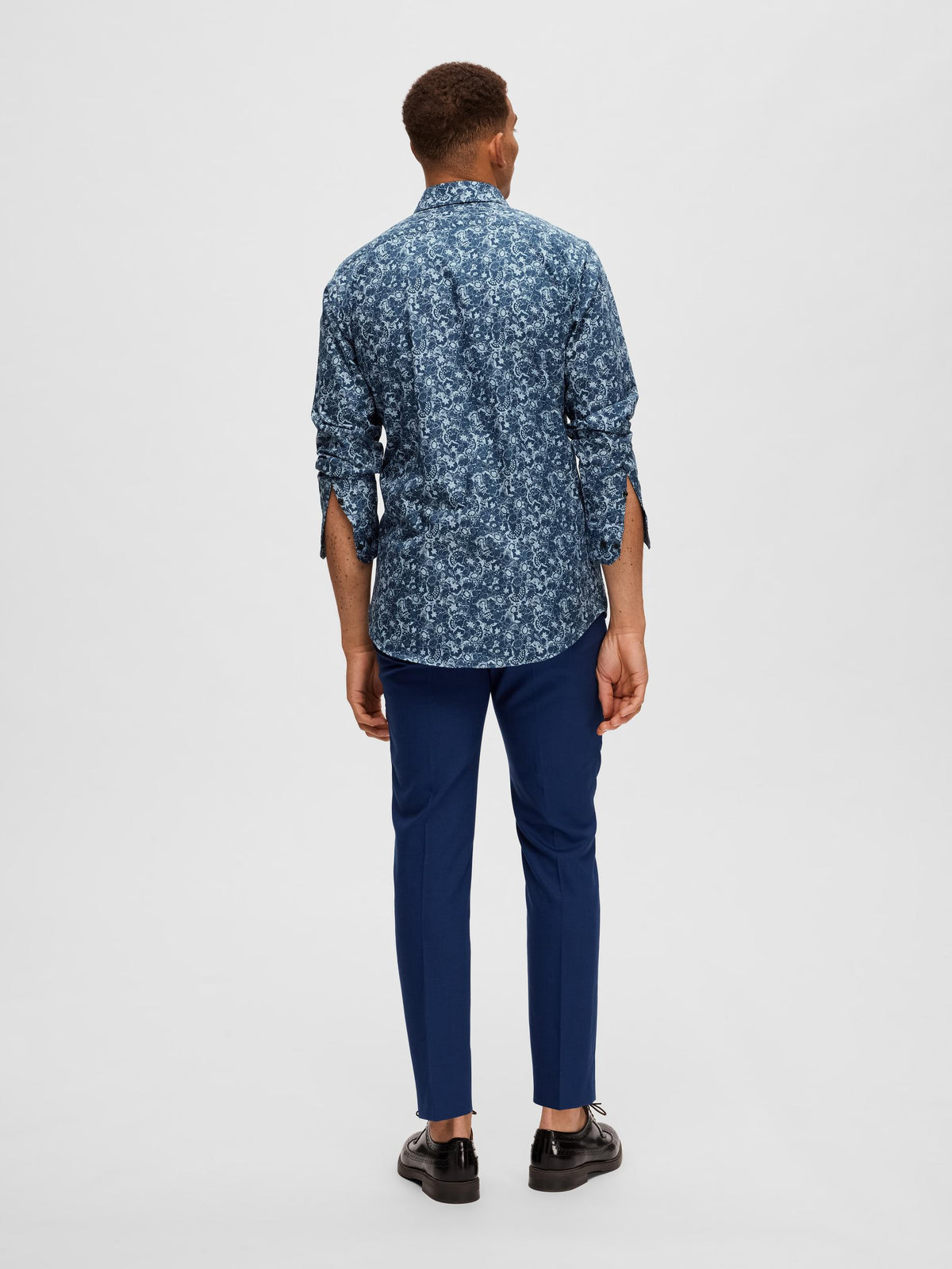 SLHSLIM-ETHAN-AOP SHIRT LS Kauluspaita