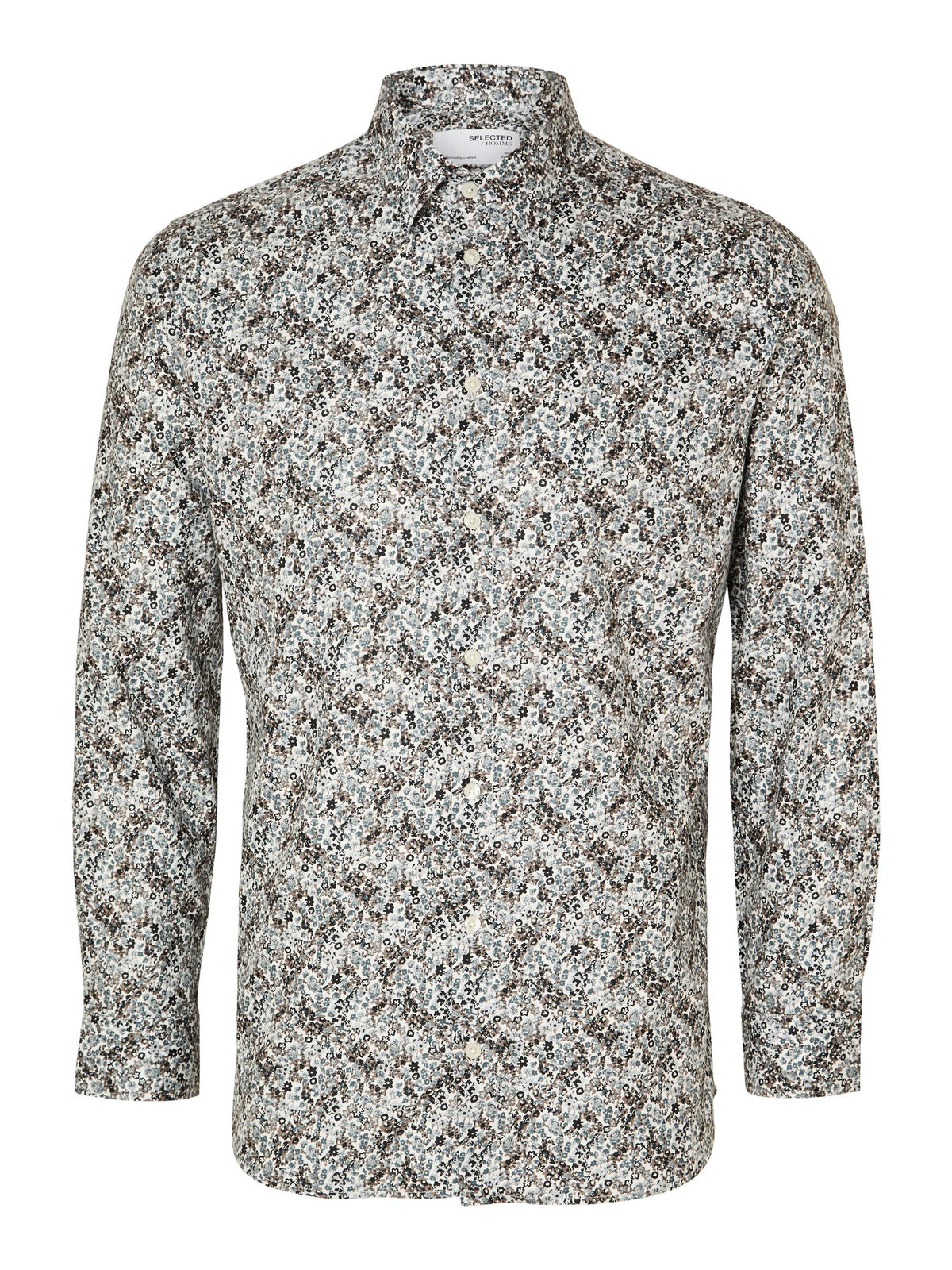 SLHSLIM-ETHAN-AOP SHIRT LS Kauluspaita