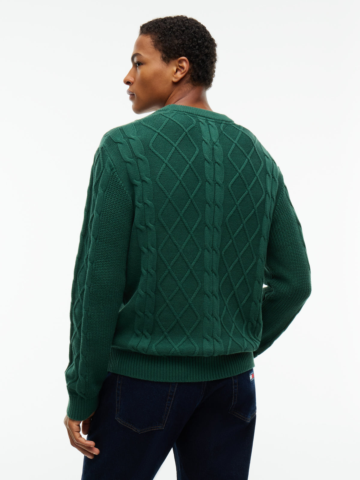 TJM REG CABLE KNIT SWEATER Neule