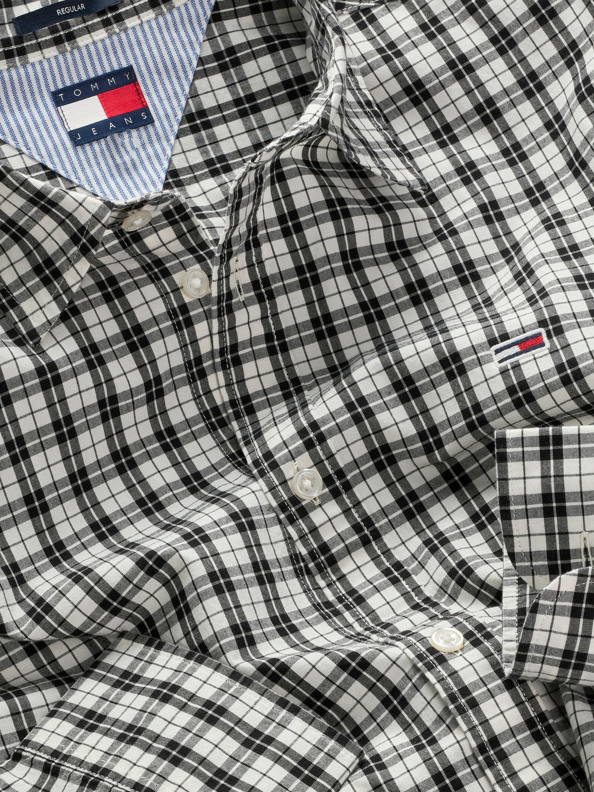 TJM REG POPLIN CHECK LS SHIRT Kauluspaita