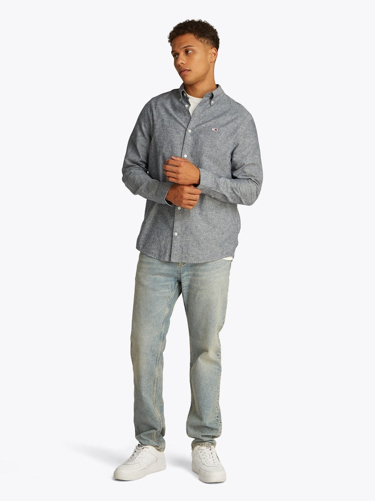 TJM REG LINEN BLEND Kauluspaita