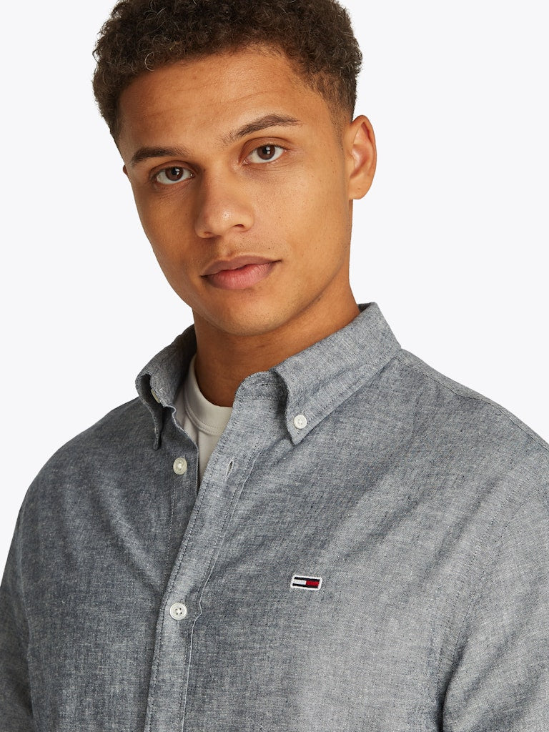 TJM REG LINEN BLEND Kauluspaita