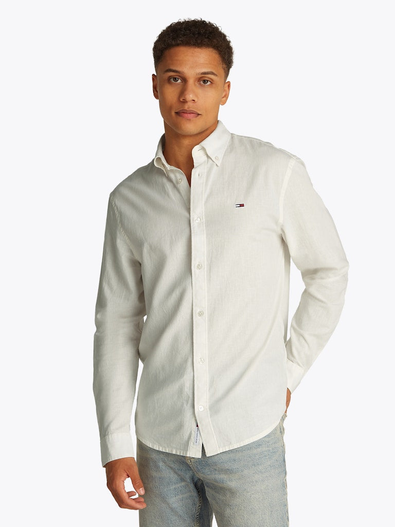 TJM REG LINEN BLEND Kauluspaita