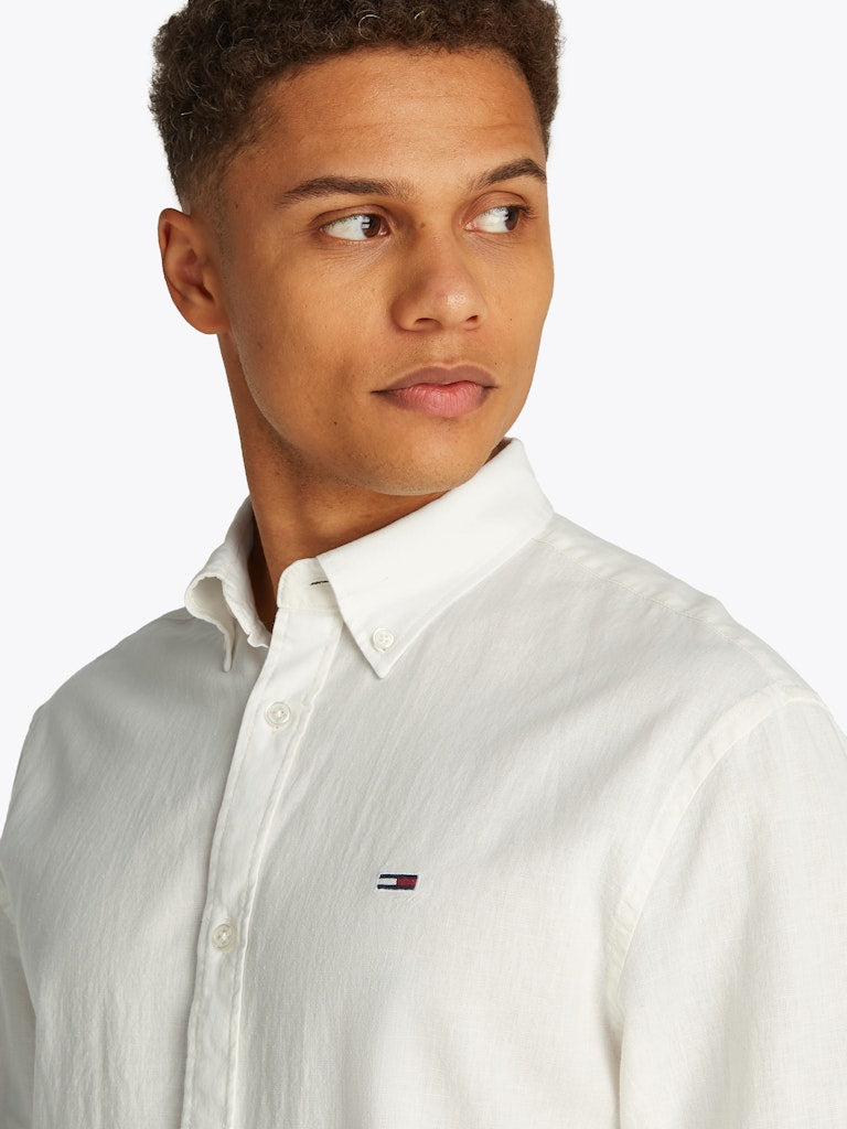 TJM REG LINEN BLEND Kauluspaita