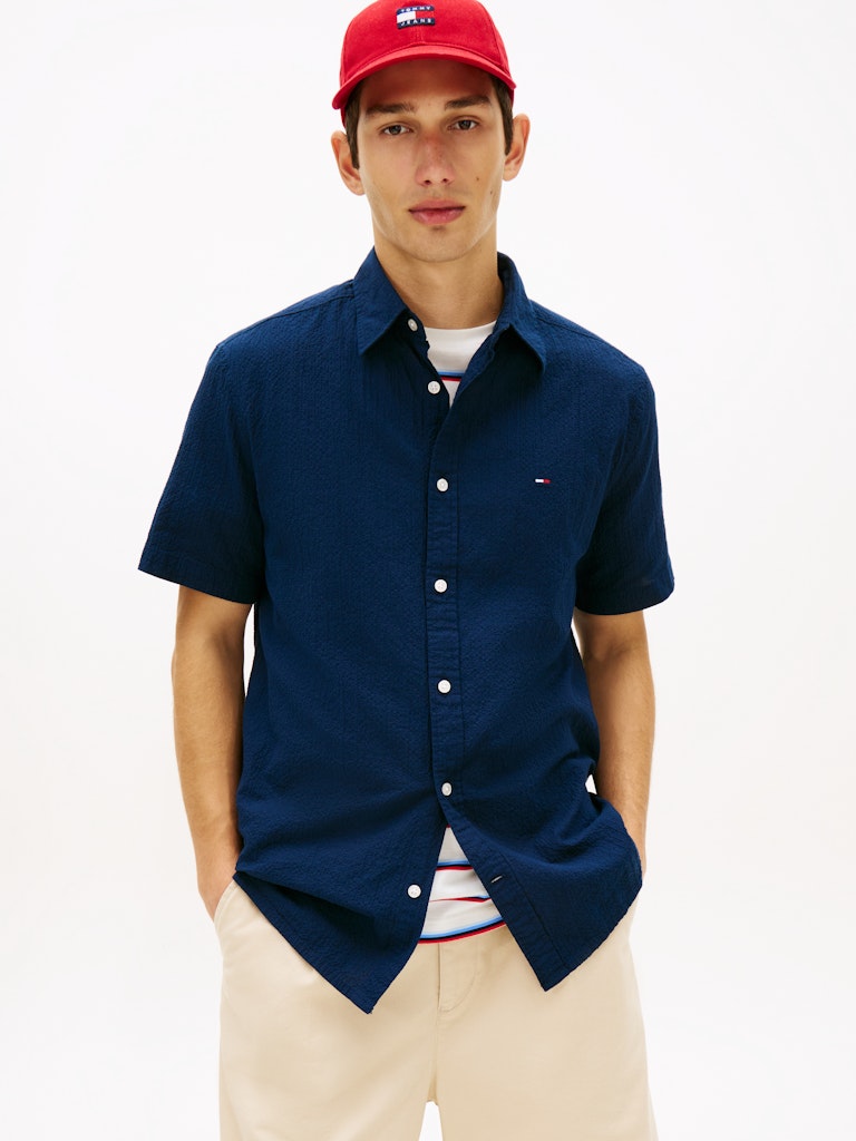 TJM REG SEERSUCKER SHIRT EXT Kauluspaita