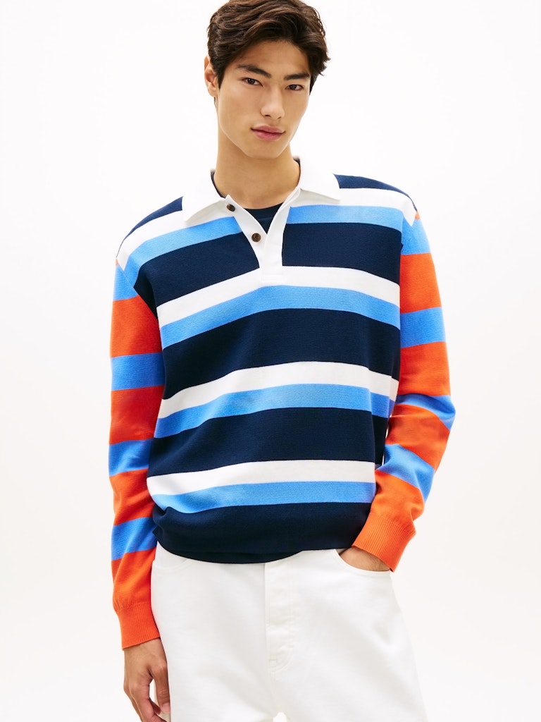 TJM REG WVN LBL RUGBY SWEAT EXT Pusero