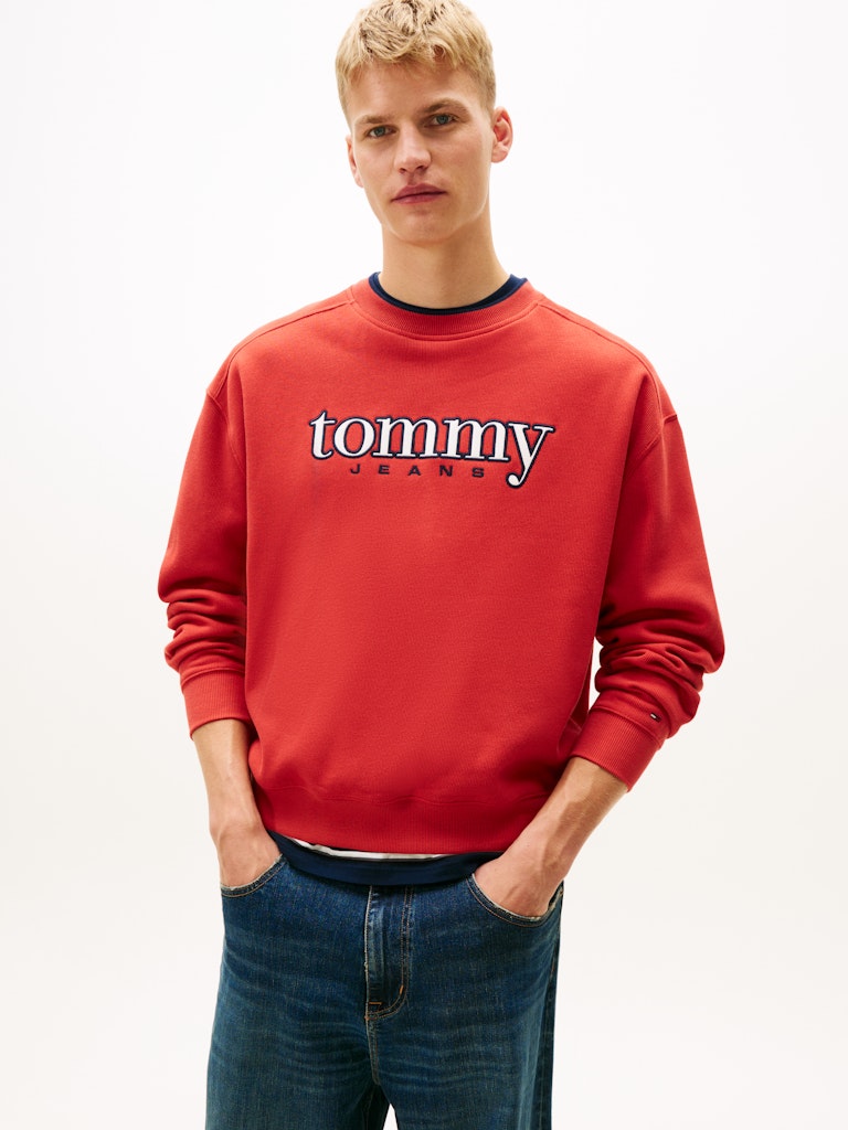 TJM 90S TEXTURE GRAPHIC CREW Collegepaita