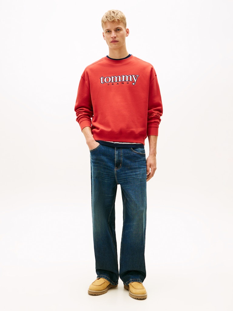 TJM 90S TEXTURE GRAPHIC CREW Collegepaita
