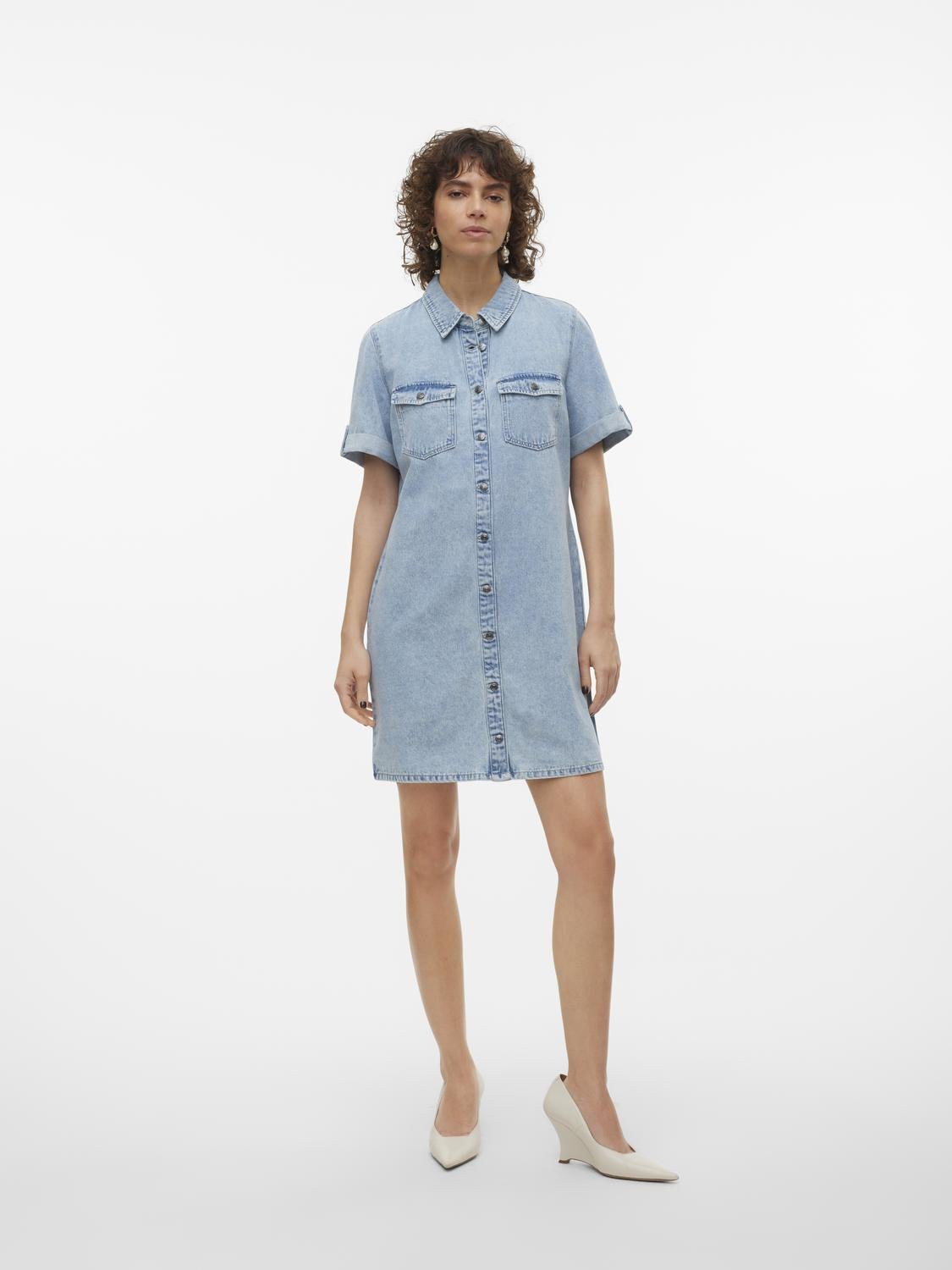 VMJENNIE SS SHORT DENIM DRESS Mekko
