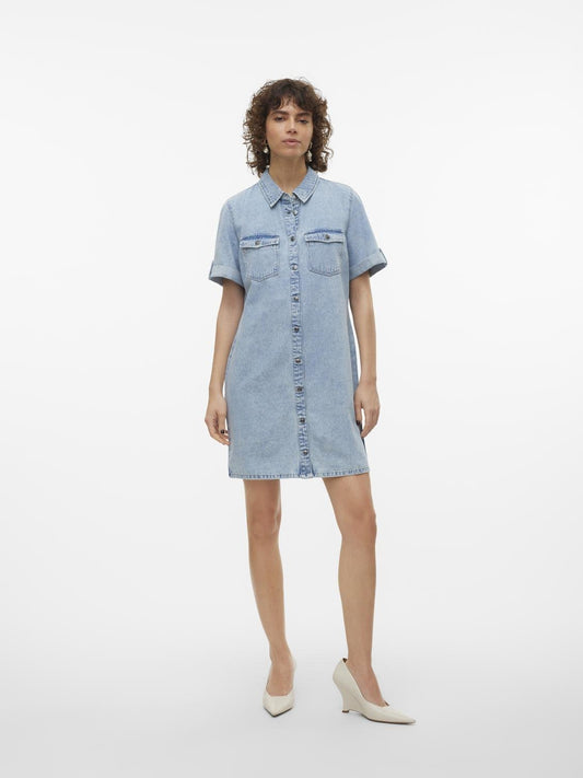 VMJENNIE SS SHORT DENIM DRESS Mekko