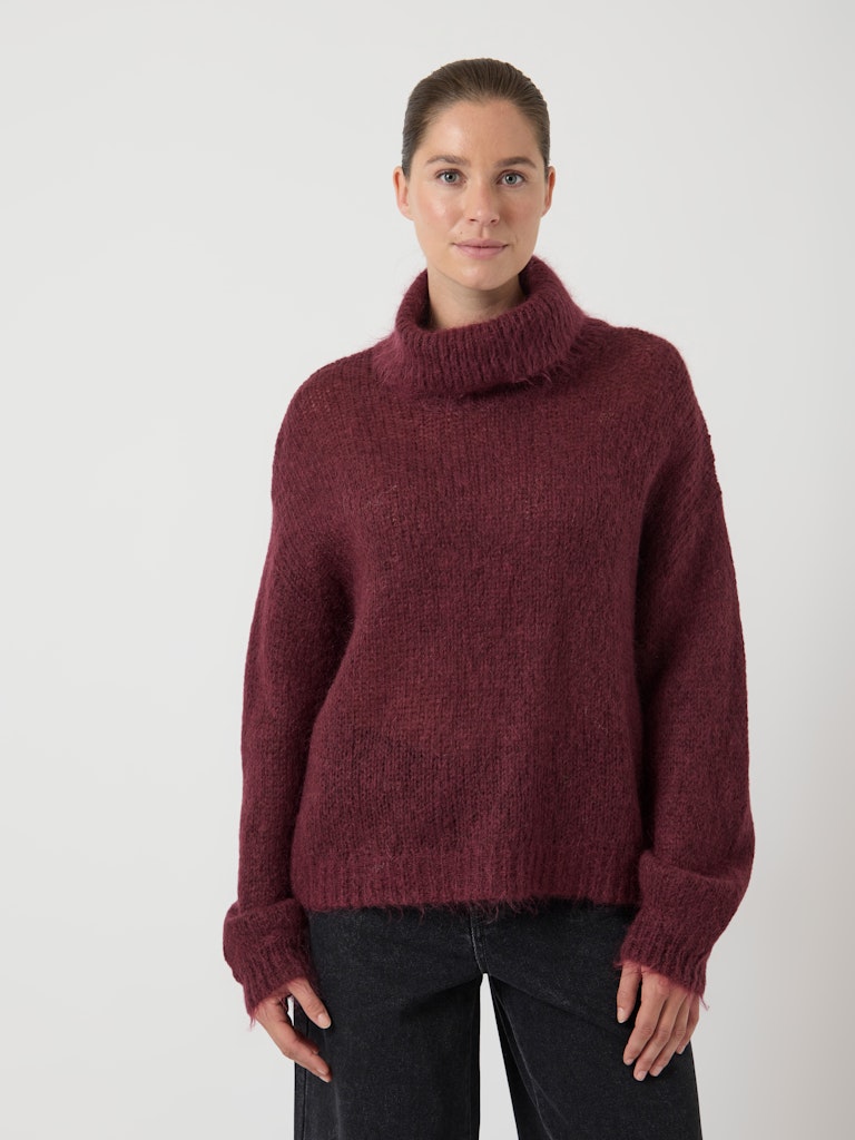 YASLAMBI LS KNIT ROLLNECK PULLOVER S. Neule