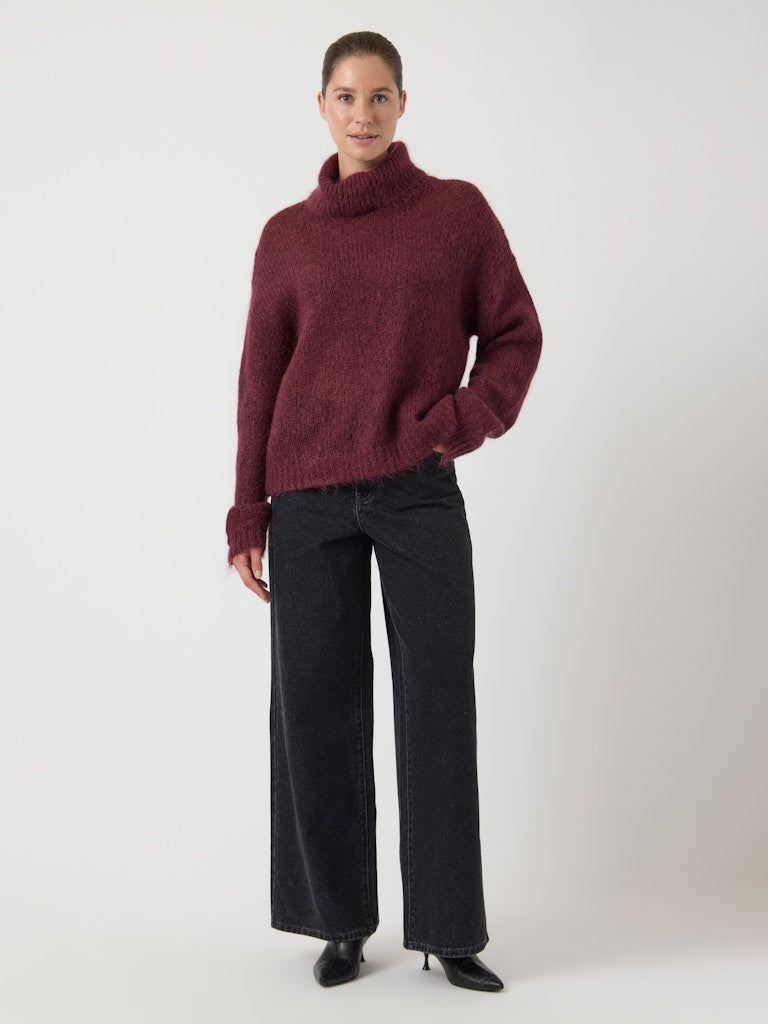 YASLAMBI LS KNIT ROLLNECK PULLOVER S. Neule