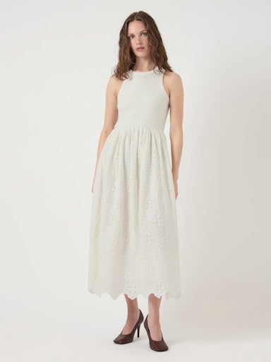 YASMIRI SL LONG EMROIDERY DRESS S EX Mekko