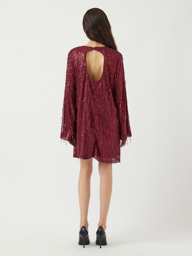 YASLANTRA LS SEQUIN FRINGE DRESS Mekko