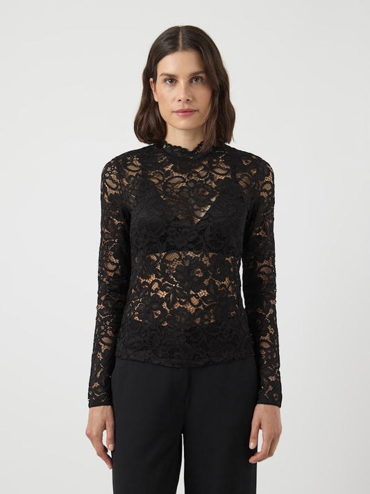 YASLACEY LS LACE TOP S. NOOS Paita