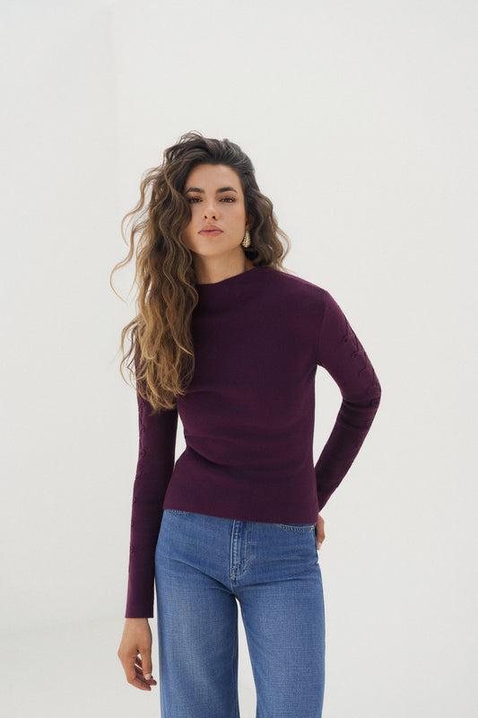 LULUMARY SWEATER WITH DECORATIVE SLEEVES Paita