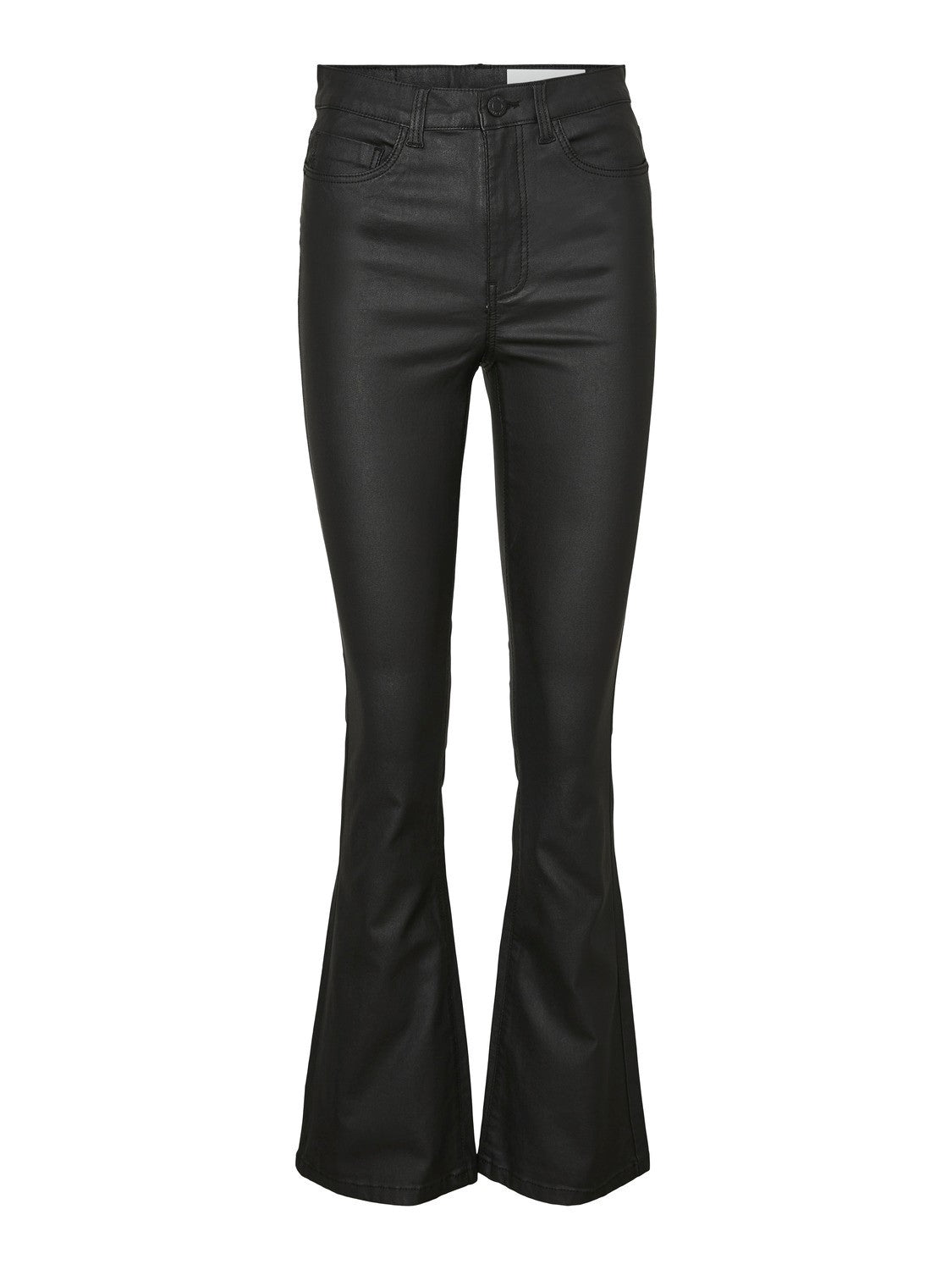 NMSALLIE HW FLARE COATED PANTS NOOS Housut